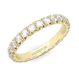 l'Amulette Exotique Moissanite Eternity Ring ( Yellow Gold )