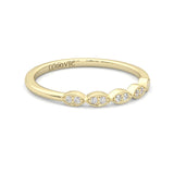The Antique Halo Moissanite Wedding Band ( Yellow Gold )