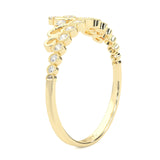 The Dearest Orb Moissanite Wedding Band ( Yellow Gold )