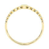 The Dearest Orb Moissanite Wedding Band ( Yellow Gold )