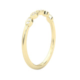 The Antique Halo Moissanite Wedding Band ( Yellow Gold )
