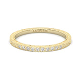 The Vintage Lunar Moissanite Wedding Band ( Yellow Gold )