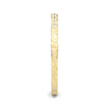 The Vintage Lunar Moissanite Wedding Band ( Yellow Gold )