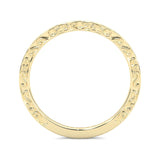 The Vintage Lunar Moissanite Wedding Band ( Yellow Gold )
