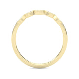 The Antique Halo Moissanite Wedding Band ( Yellow Gold )