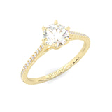 The Luminous II Moissanite Wedding Set ( Yellow Gold )