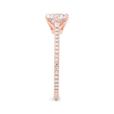 The Luminous II Moissanite Wedding Set ( Rose Gold )