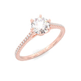 The Luminous II Moissanite Wedding Set ( Rose Gold )