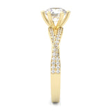 The Detour Moissanite Engagement Ring ( Yellow Gold 14K )