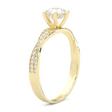 The Detour Moissanite Engagement Ring ( Yellow Gold 14K )