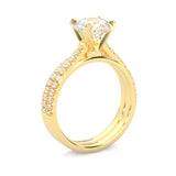 French Four Claw Wedding Set ( Yellow Gold )