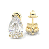 Pear Stud Earrings  ( Yellow Gold 14k )
