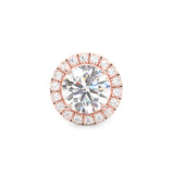 Ludovic Halo Stud Earrings ( Rose Gold 14k )
