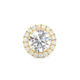 Ludovic Halo Stud Earrings ( Yellow Gold 14k )