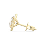 Ludovic Halo Stud Earrings ( Yellow Gold 14k )