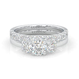 Classic Three-Stone Wedding Set