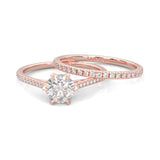 The Luminous II Moissanite Wedding Set ( Rose Gold )