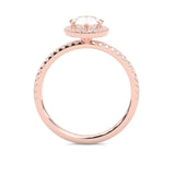 Valora Moissanite Engagement Ring ( Rose Gold 14K )