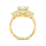 Lumière d'Or Princess Cut Wedding Set (Yellow 14k Solid Gold)