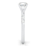 Icy Queen Round And Marquise Engagement Ring (14k Solid Gold)