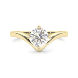 Anémone Solitaire Engagement Ring ( Yellow Gold 14K)