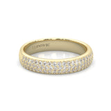 Six Studded Prongs Wedding Set ( Yellow Gold )