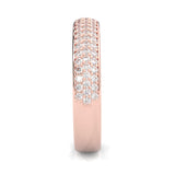 Six Studded Prongs Wedding Set ( Rose Gold )