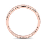Six Studded Prongs Wedding Set ( Rose Gold )
