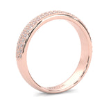 Six Studded Prongs Wedding Set ( Rose Gold )