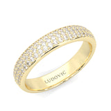 Six Studded Prongs Wedding Set ( Yellow Gold )