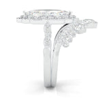 Queen's Crown Moissanite Wedding Set