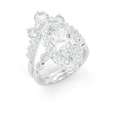 Queen's Crown Moissanite Wedding Set
