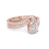 Twilight Twist Harmony Moissanite Wedding Set (Rose Gold)