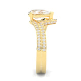 Twilight Twist Harmony Moissanite Wedding Set (Yellow Gold)