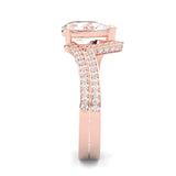Twilight Twist Harmony Moissanite Wedding Set (Rose Gold)