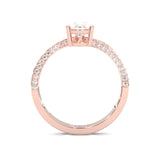 Twilight Twist Harmony Moissanite Wedding Set (Rose Gold)