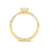 Twilight Twist Harmony Moissanite Wedding Set (Yellow Gold)