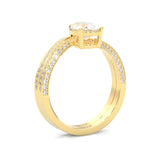 Twilight Twist Harmony Moissanite Wedding Set (Yellow Gold)