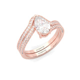 Twilight Twist Harmony Moissanite Wedding Set (Rose Gold)