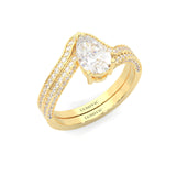 Twilight Twist Harmony Moissanite Wedding Set (Yellow Gold)