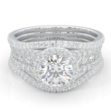 The Astral Luminance Moissanite Cocktail Ring Platinum-Plated Silver