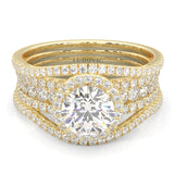 The Astral Luminance Moissanite Cocktail Ring ( Yellow Gold 14k )