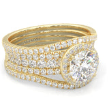 The Astral Luminance Moissanite Cocktail Ring ( Yellow Gold 14k )