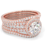 The Astral Luminance Moissanite Cocktail Ring ( Rose Gold 14k )