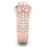 The Astral Luminance Moissanite Cocktail Ring ( Rose Gold 14k )