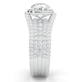 The Astral Luminance Moissanite Cocktail Ring Platinum-Plated Silver