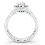 The Astral Luminance Moissanite Cocktail Ring Platinum-Plated Silver