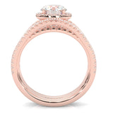 The Astral Luminance Moissanite Cocktail Ring ( Rose Gold 14k )