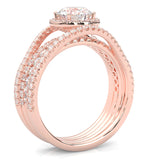 The Astral Luminance Moissanite Cocktail Ring ( Rose Gold 14k )