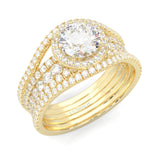 The Astral Luminance Moissanite Cocktail Ring ( Yellow Gold 14k )